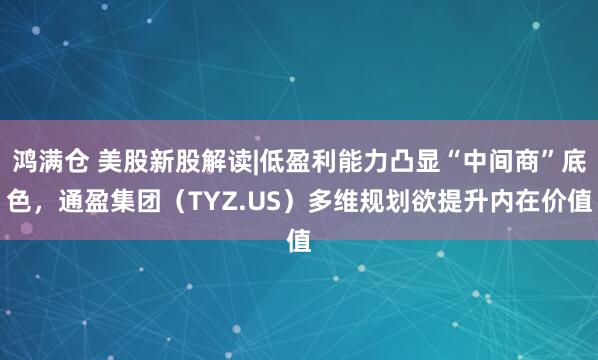 鸿满仓 美股新股解读|低盈利能力凸显“中间商”底色，通盈集团（TYZ.US）多维规划欲提升内在价值