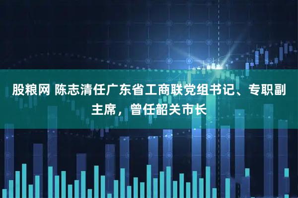 股粮网 陈志清任广东省工商联党组书记、专职副主席，曾任韶关市长
